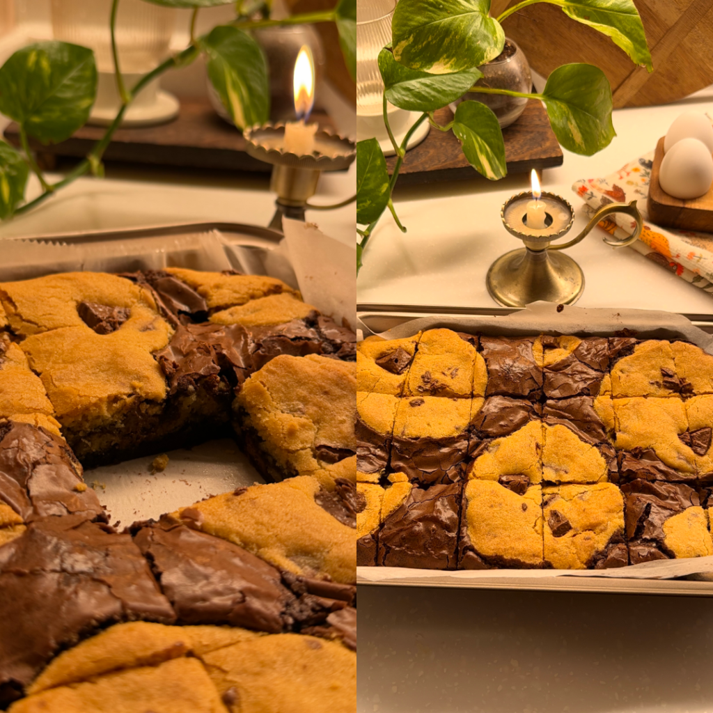 براوني كوكيز | Brookies (Brownie Cookie Bars)