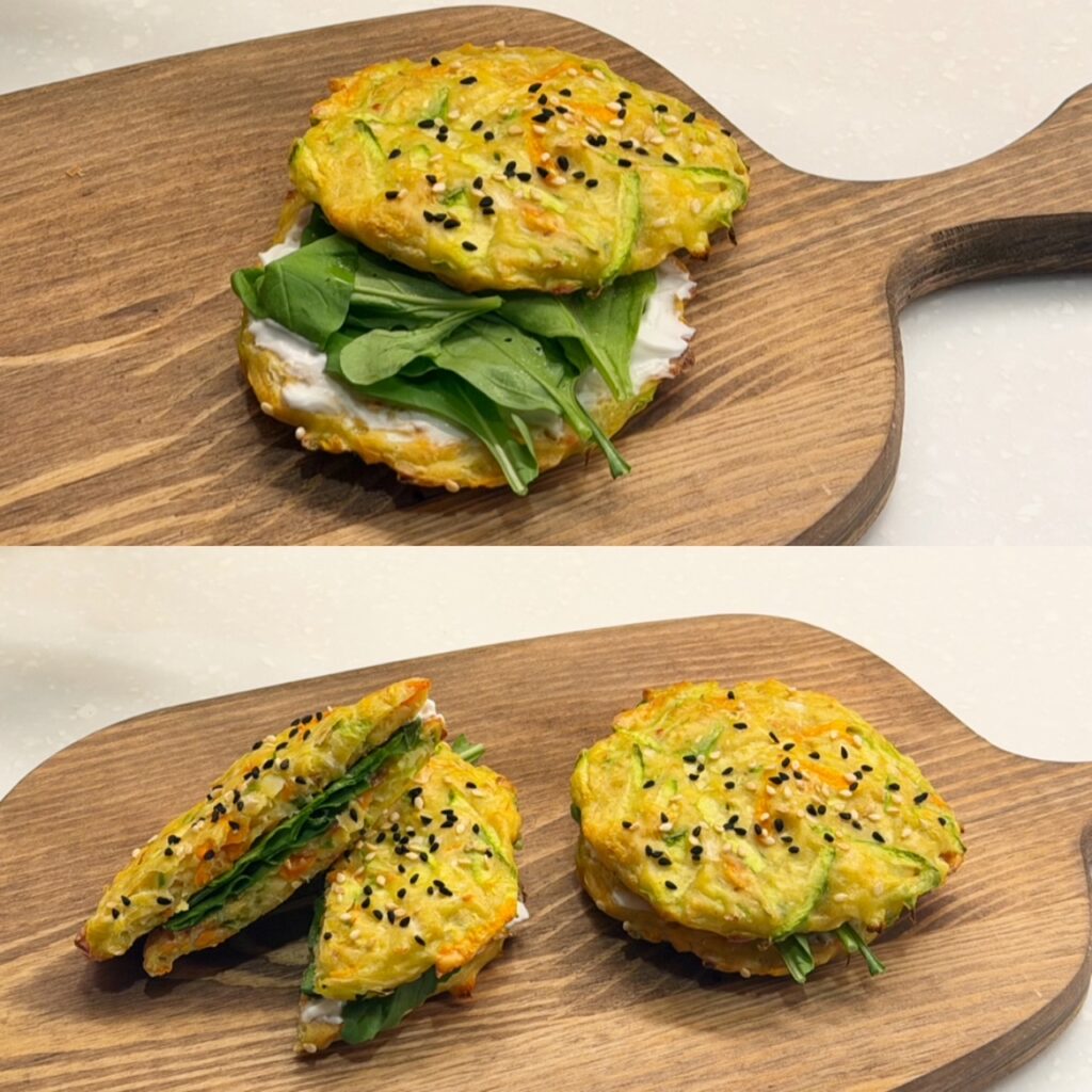 بلا بلا صحية محشية باللبنة والجرجير | Healthy Vegetable Patties Stuffed with Labneh and Arugula